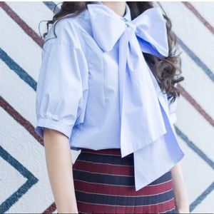h&m bow blouse